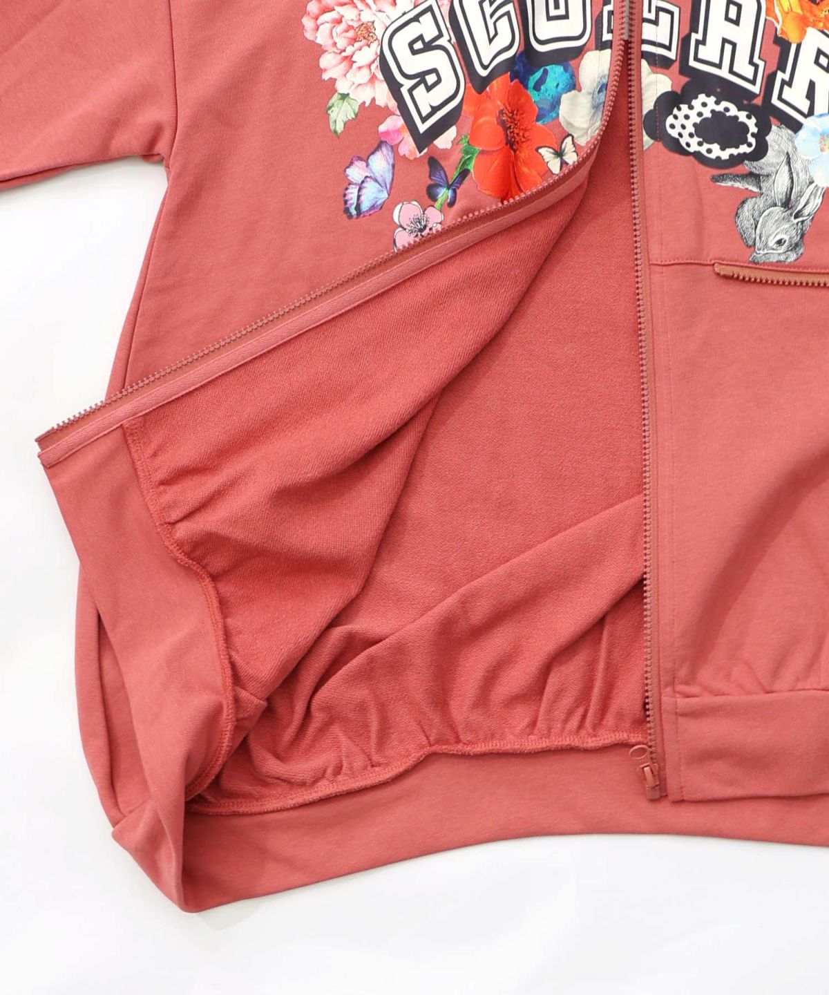 取り外し可能サコッシュ付き 花×ロゴパーカー-22