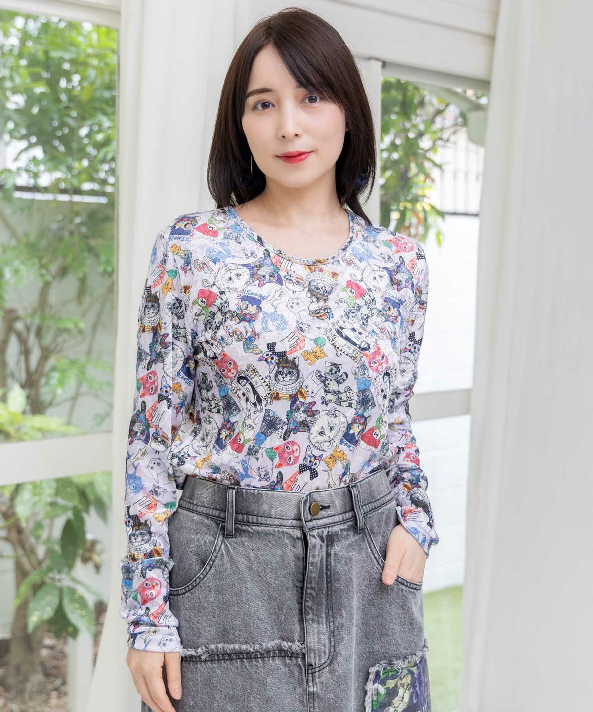 3柄展開クラッシュベロアロンT-3