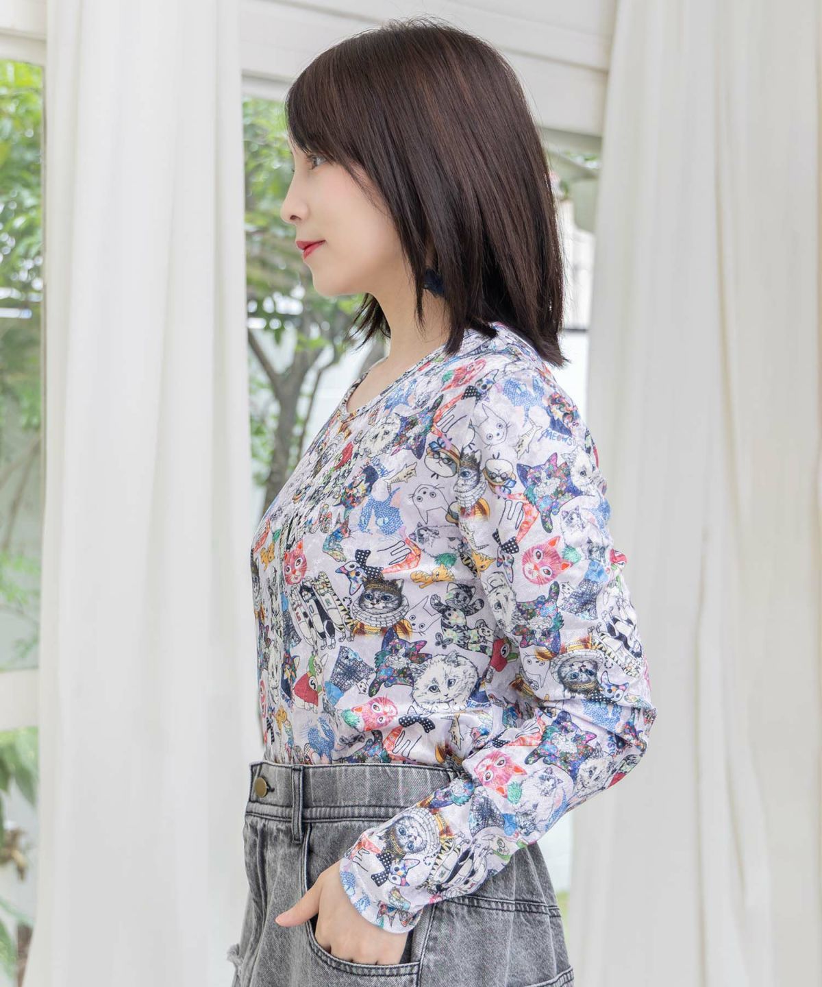 3柄展開クラッシュベロアロンT-4