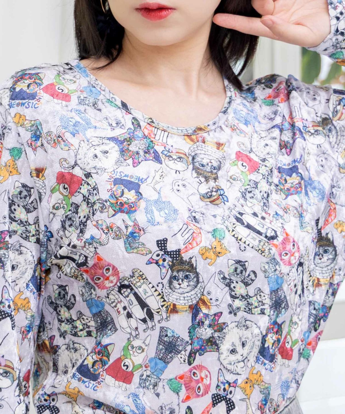 3柄展開クラッシュベロアロンT-6