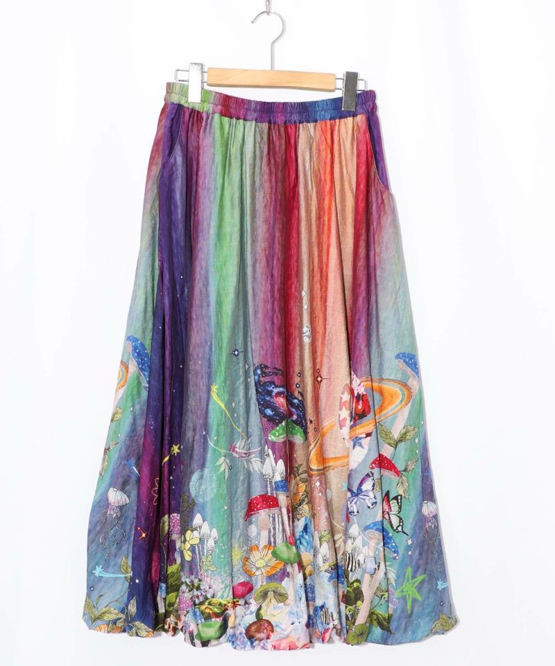 クラゲ宇宙orきのこ惑星 2柄展開バルーンスカート-15