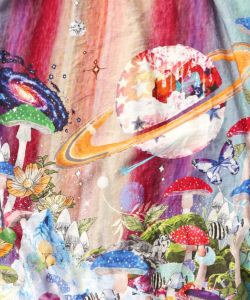 クラゲ宇宙orきのこ惑星 2柄展開バルーンスカート-16