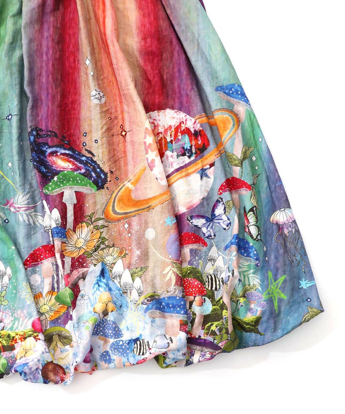 クラゲ宇宙orきのこ惑星 2柄展開バルーンスカート-18