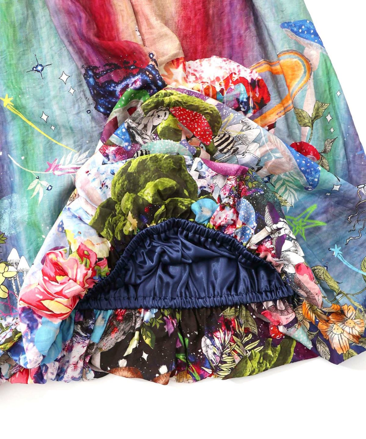 クラゲ宇宙orきのこ惑星 2柄展開バルーンスカート-19