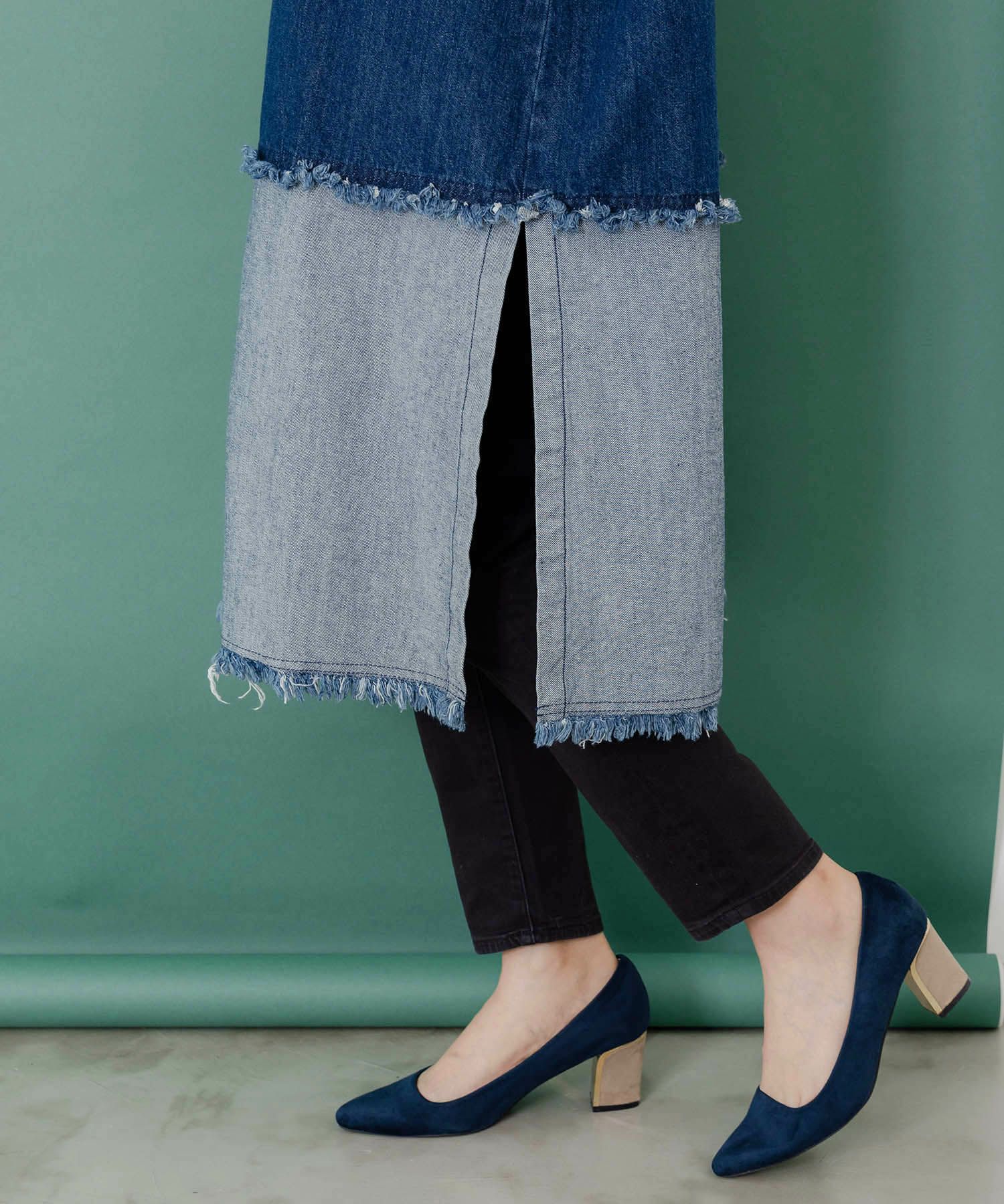 ひょっこりスカラーちゃん柄デニムシャツアウター-9