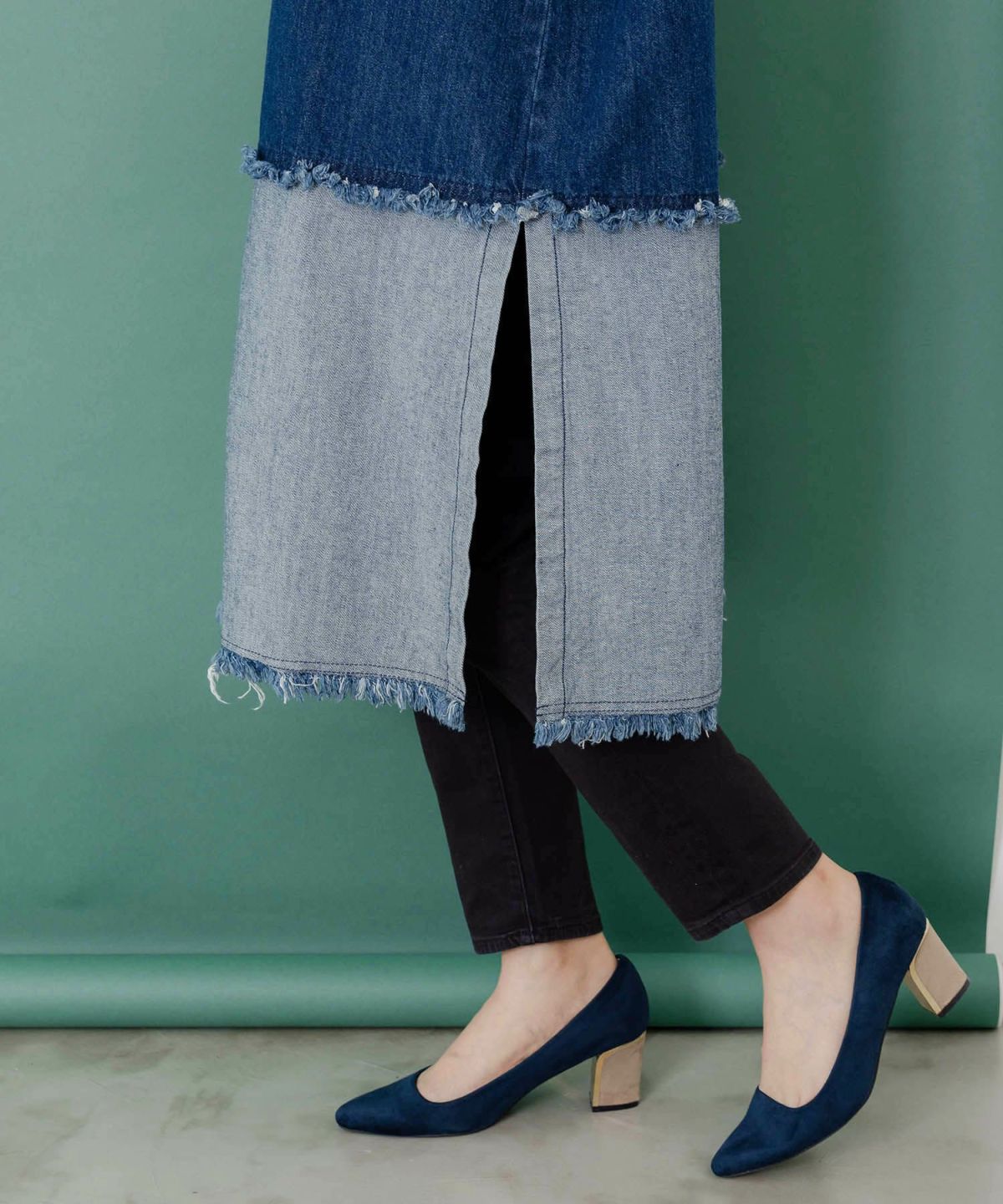 ひょっこりスカラーちゃん柄デニムシャツアウター-9