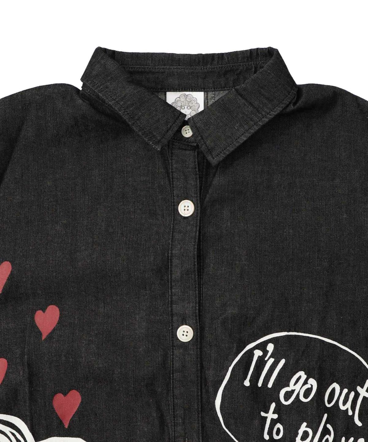 ひょっこりスカラーちゃん柄デニムシャツアウター-14