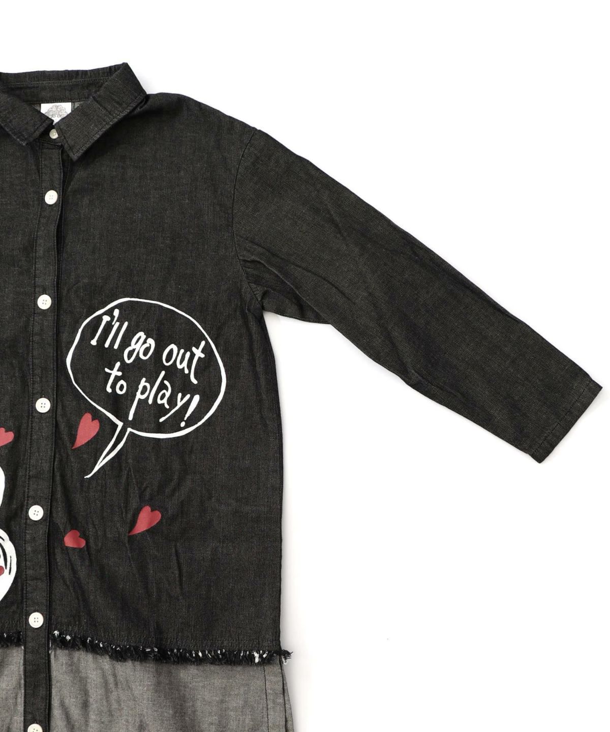 ひょっこりスカラーちゃん柄デニムシャツアウター-15