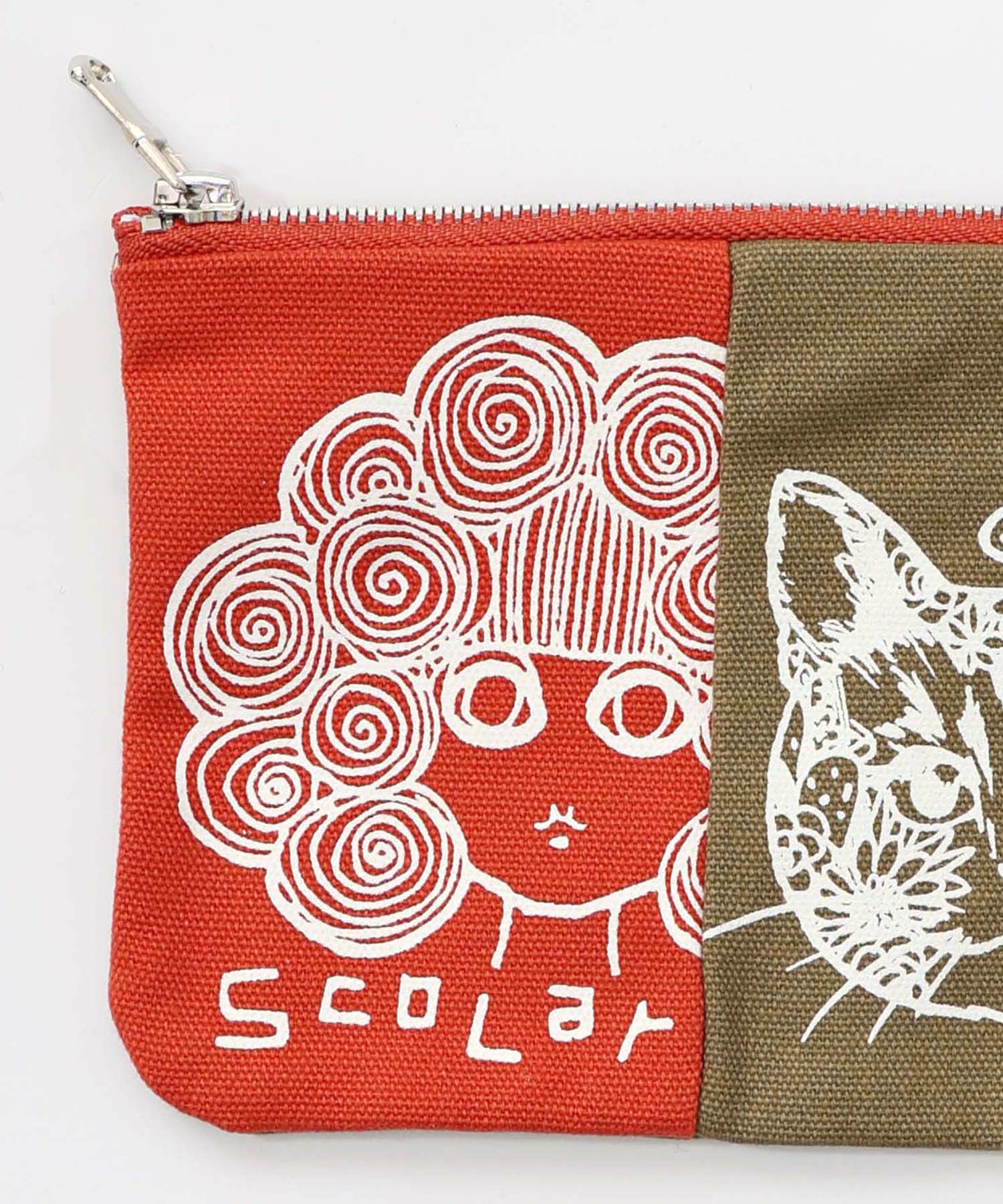 スカラーちゃん×ネコ配色フラットポーチ-20