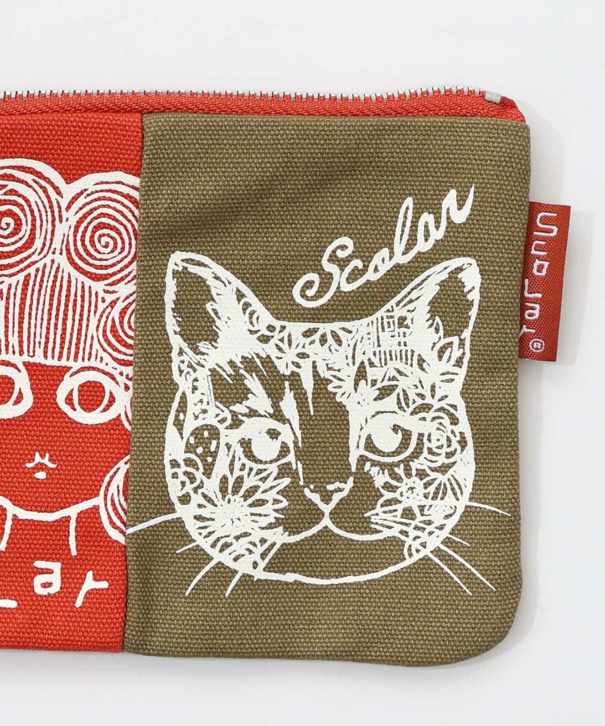 スカラーちゃん×ネコ配色フラットポーチ-21