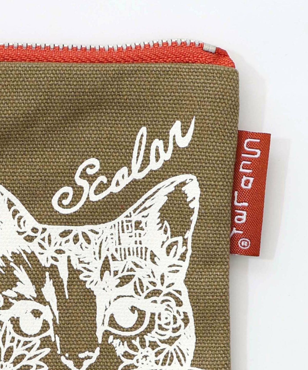 スカラーちゃん×ネコ配色フラットポーチ-22