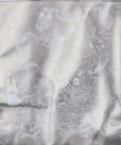 きのこランド柄サイド絞り合皮トートバッグ-7