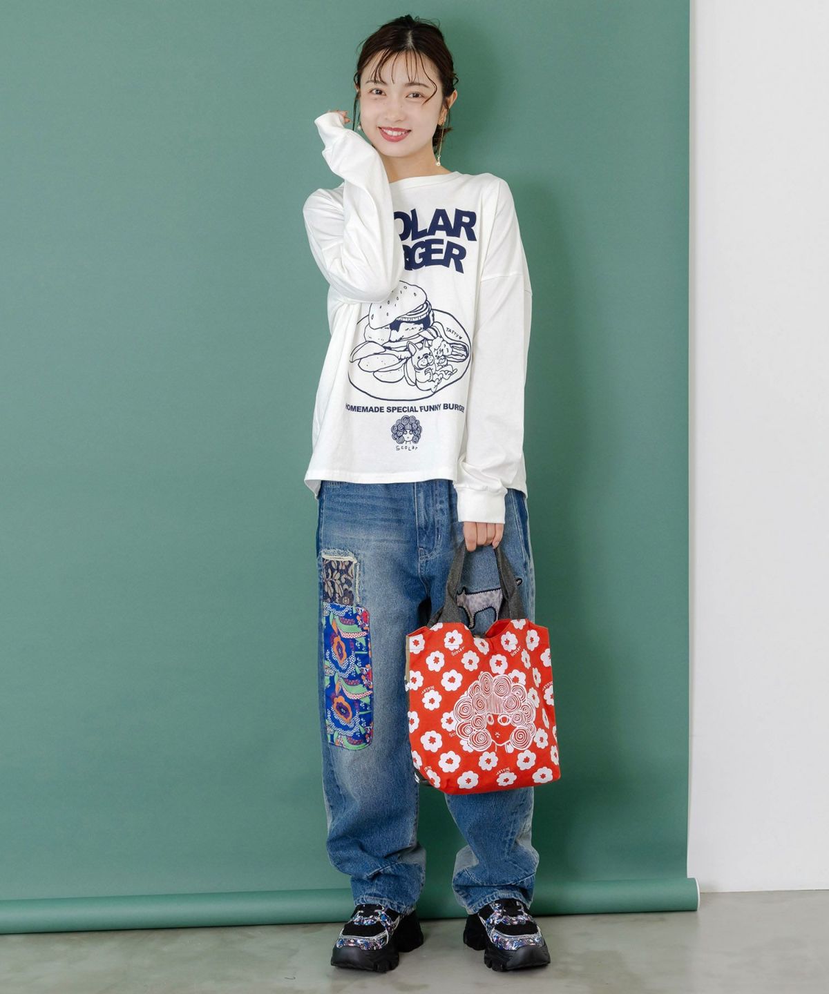 スカラーちゃん×お花ランチトートバッグ-2