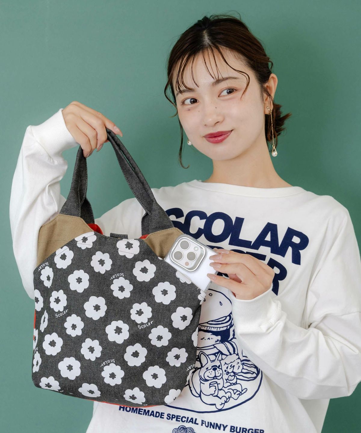 スカラーちゃん×お花ランチトートバッグ-3