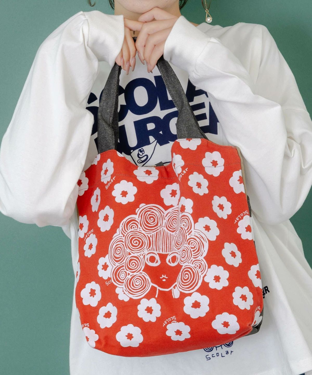 スカラーちゃん×お花ランチトートバッグ-4
