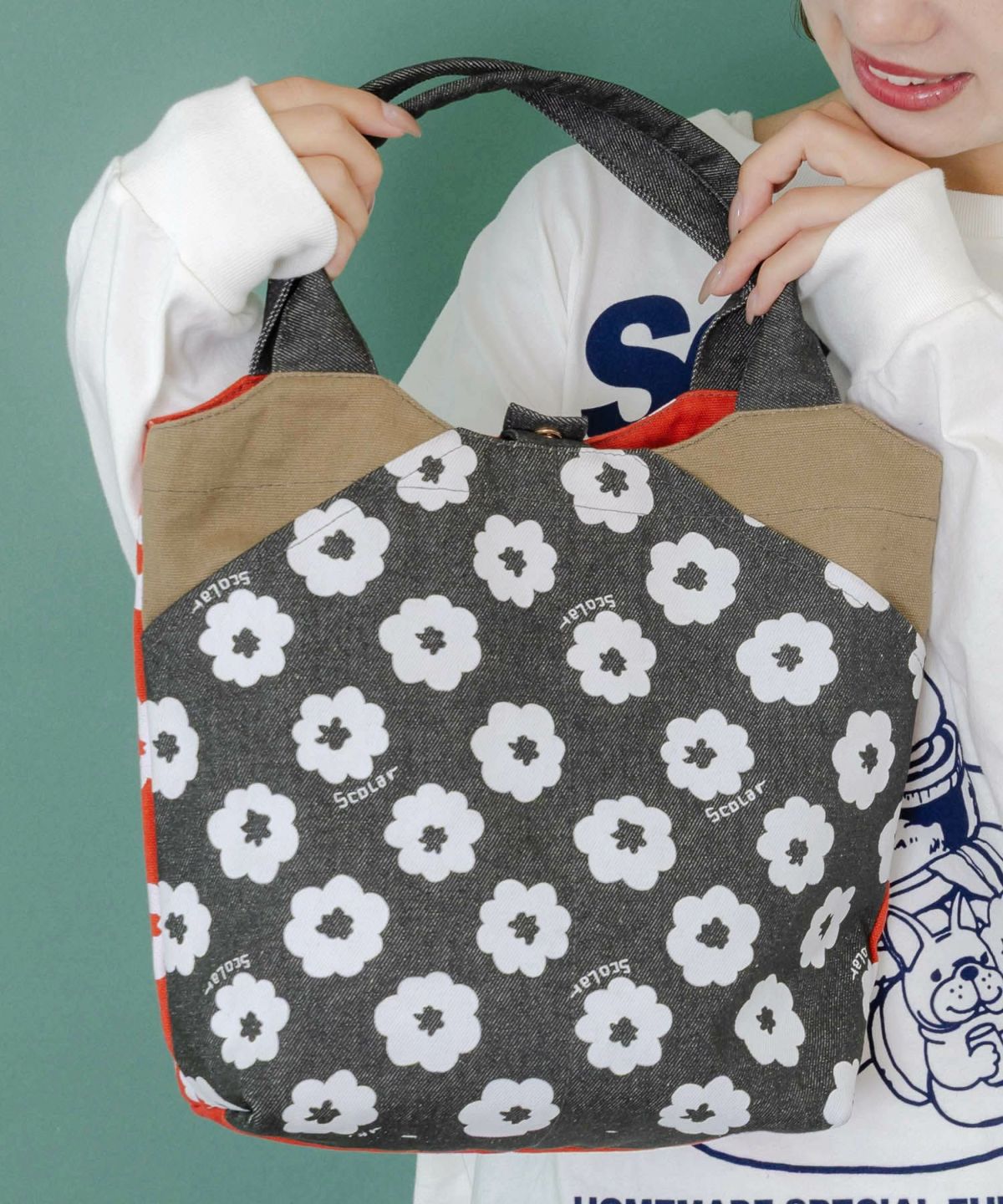 スカラーちゃん×お花ランチトートバッグ-5