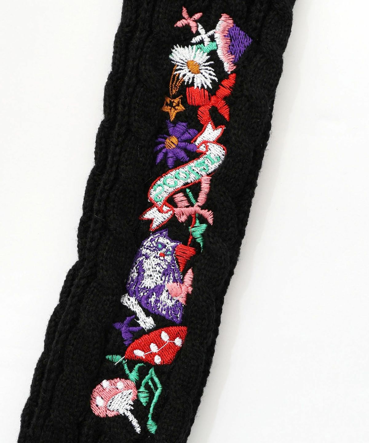 刺繍入りクシュクシュニットアームカバー-6