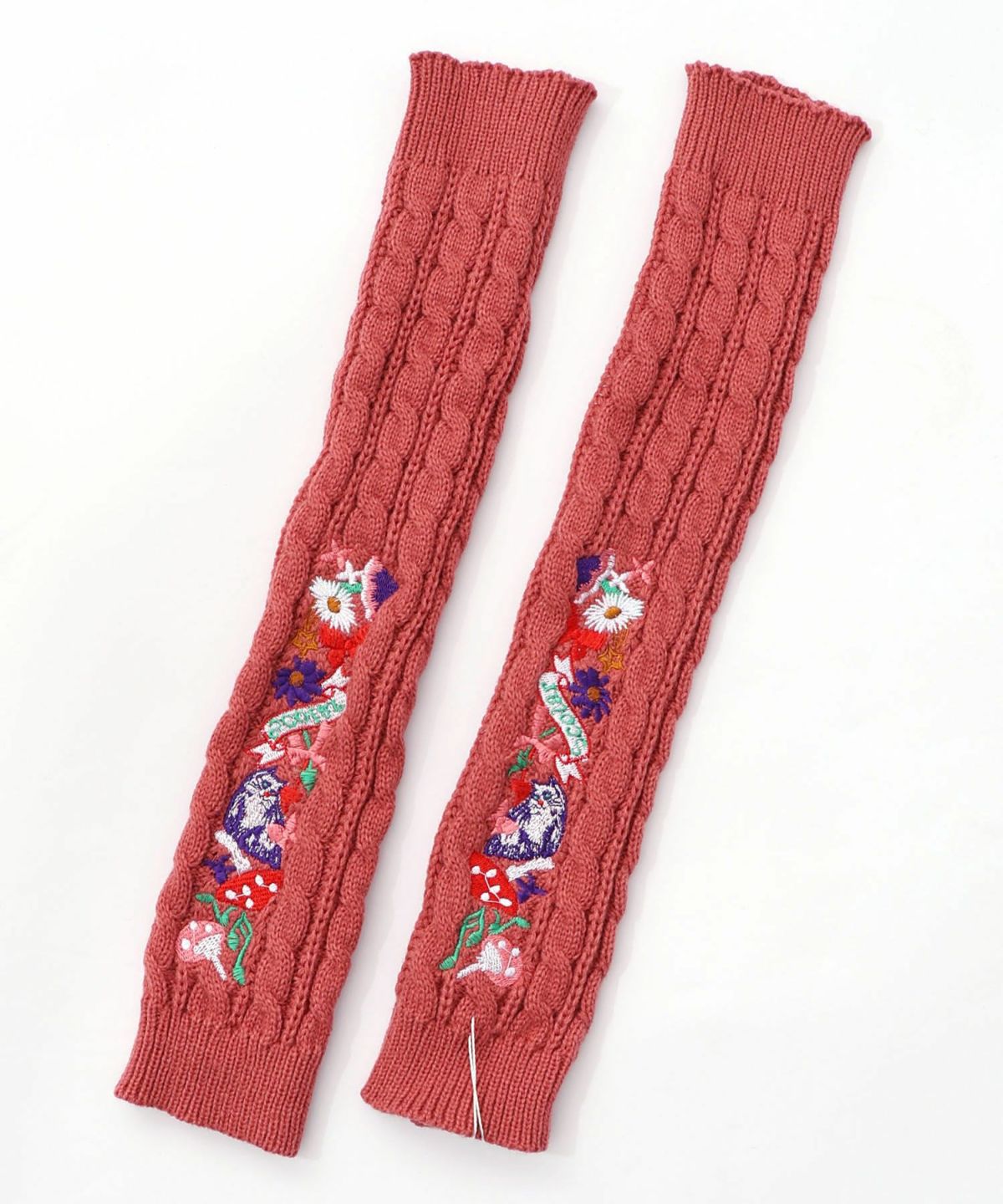 刺繍入りクシュクシュニットアームカバー-7