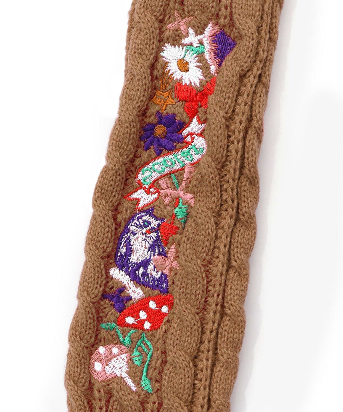 刺繍入りクシュクシュニットアームカバー-10