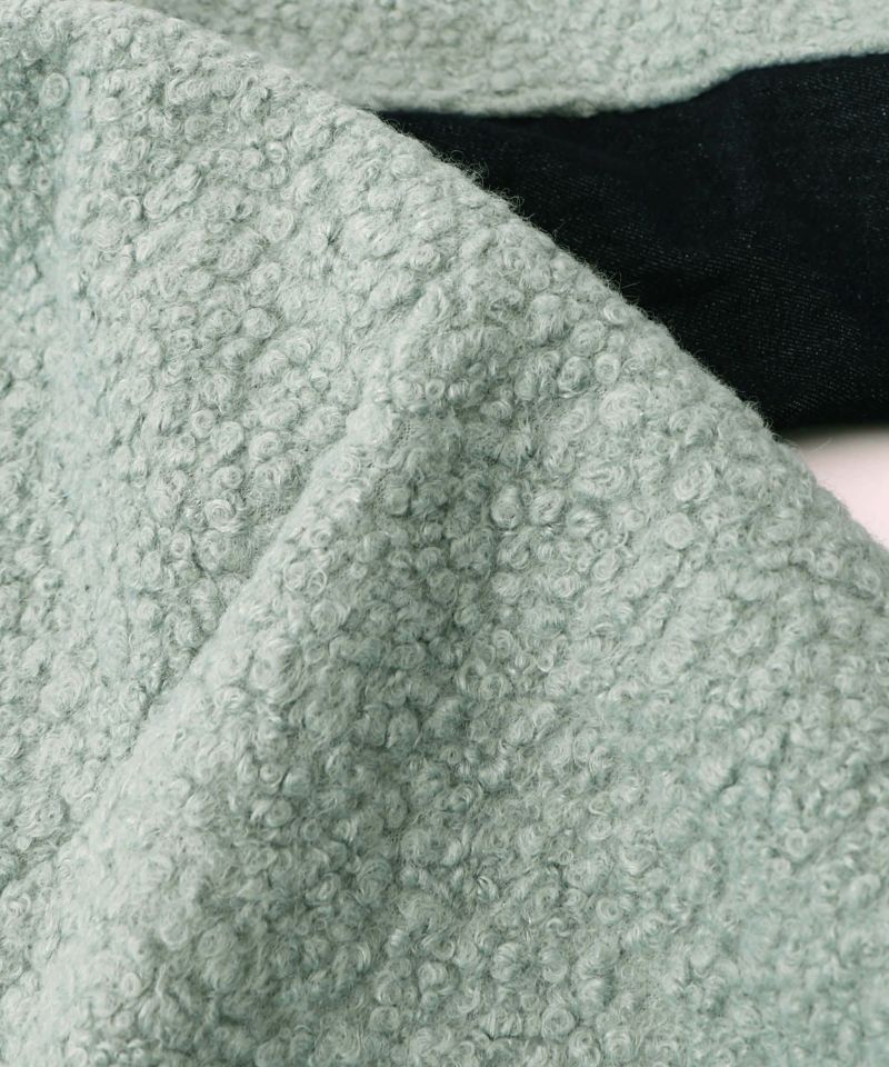 花蝶刺繍デニム×プードルボア 切替ジャケット-23