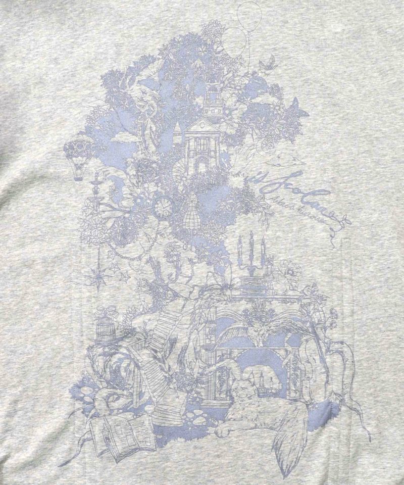 ツリーハウス柄裏毛×裾ドロストワンピース-10