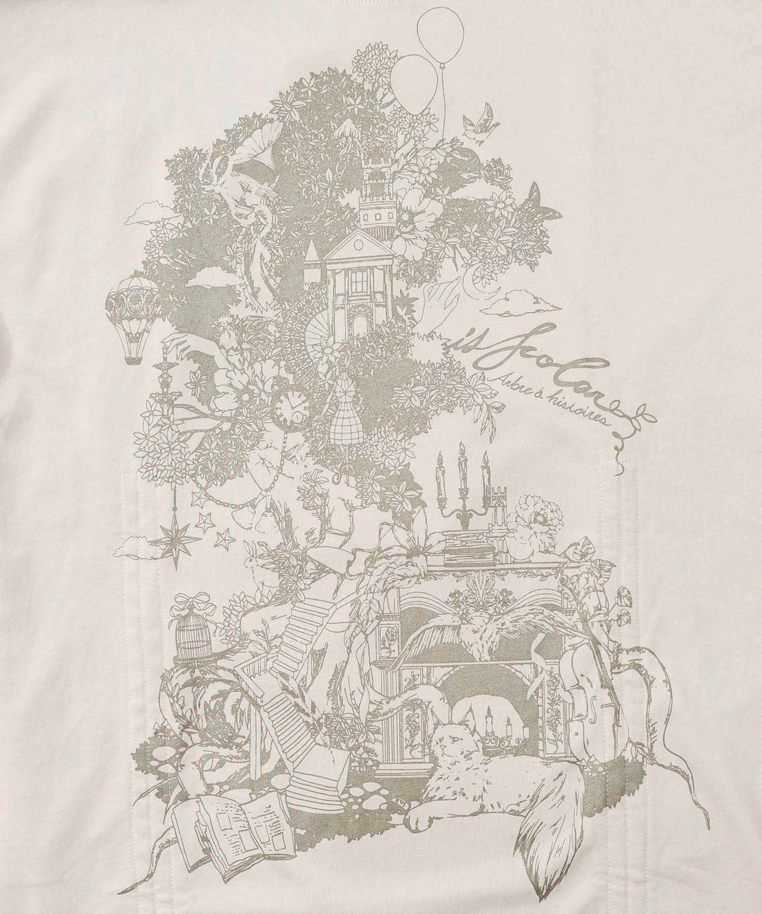 ツリーハウス柄裏毛×裾ドロストワンピース-14