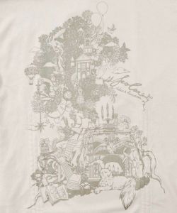 ツリーハウス柄裏毛×裾ドロストワンピース-14