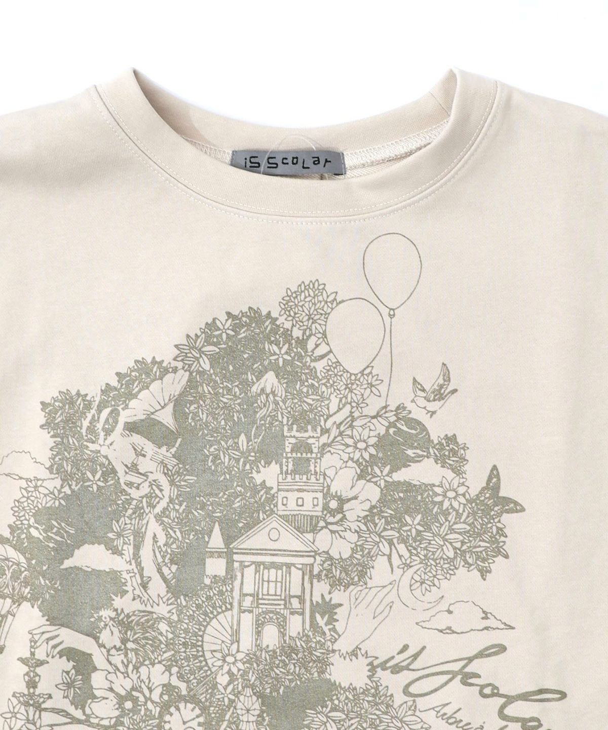 ツリーハウス柄裏毛×裾ドロストワンピース-15