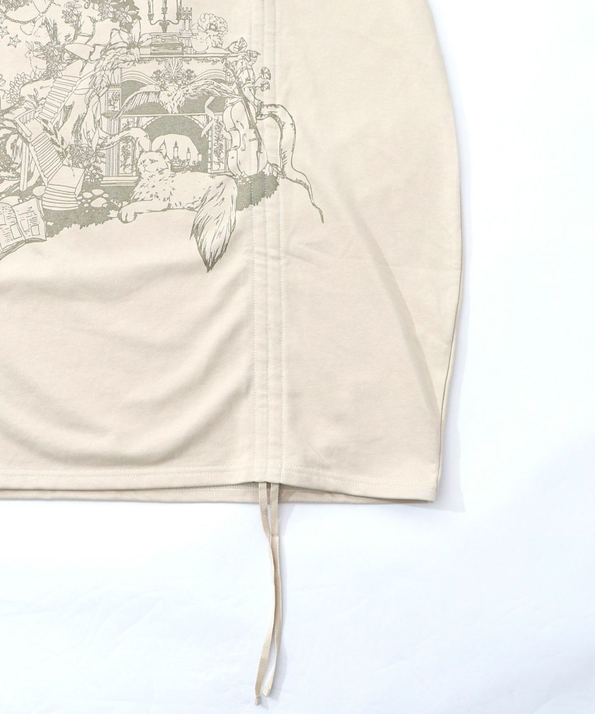 ツリーハウス柄裏毛×裾ドロストワンピース-17