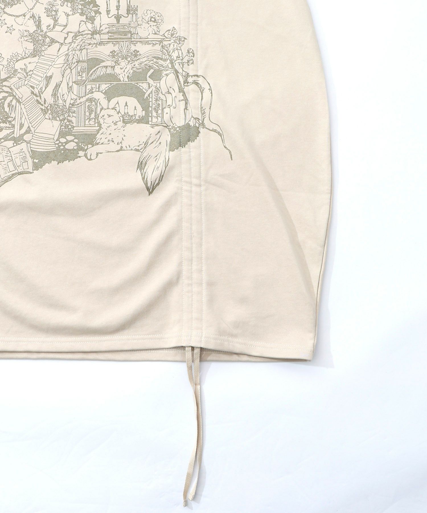 ツリーハウス柄裏毛×裾ドロストワンピース-17