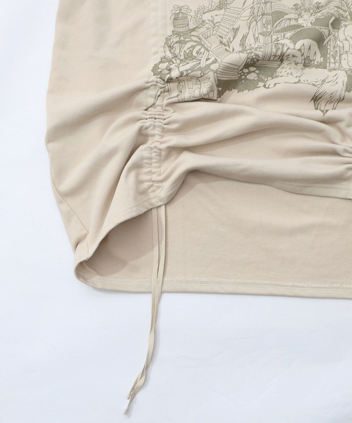 ツリーハウス柄裏毛×裾ドロストワンピース-18