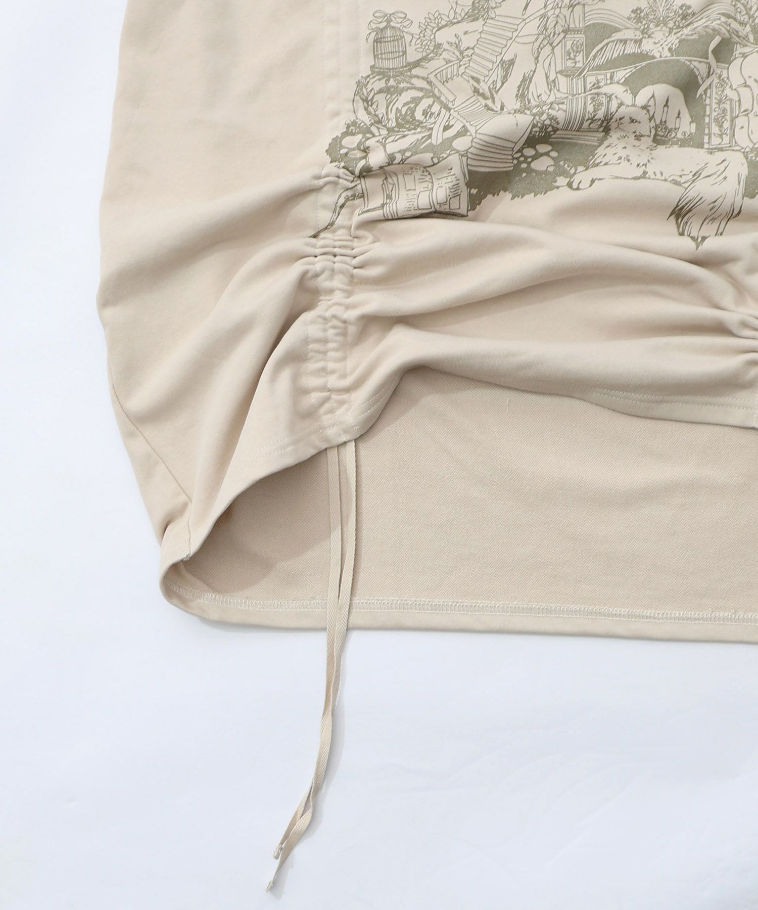 ツリーハウス柄裏毛×裾ドロストワンピース-18