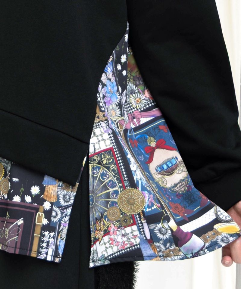 異素材ミックス裏毛アシメプルオーバー-7