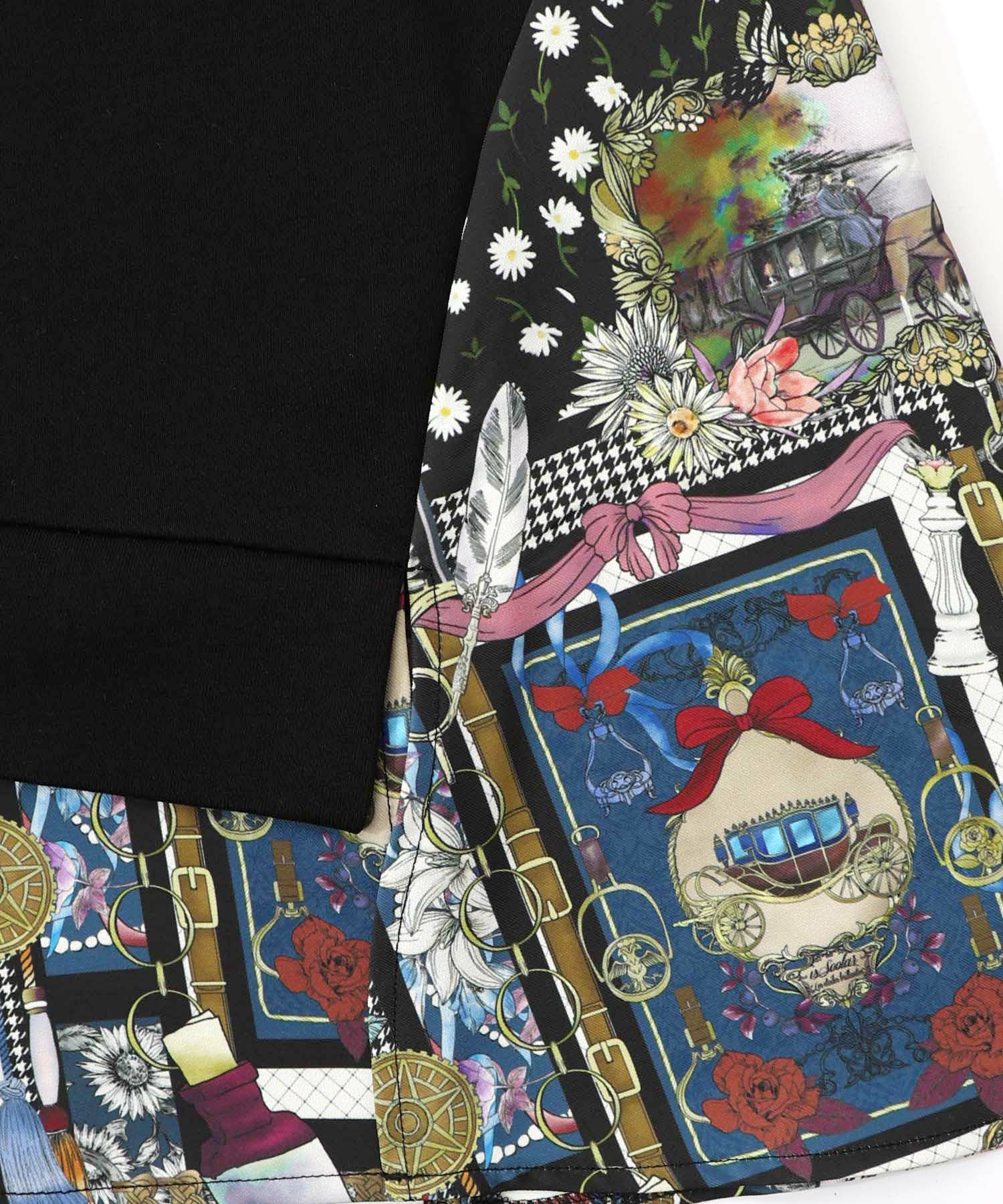 異素材ミックス裏毛アシメプルオーバー-9