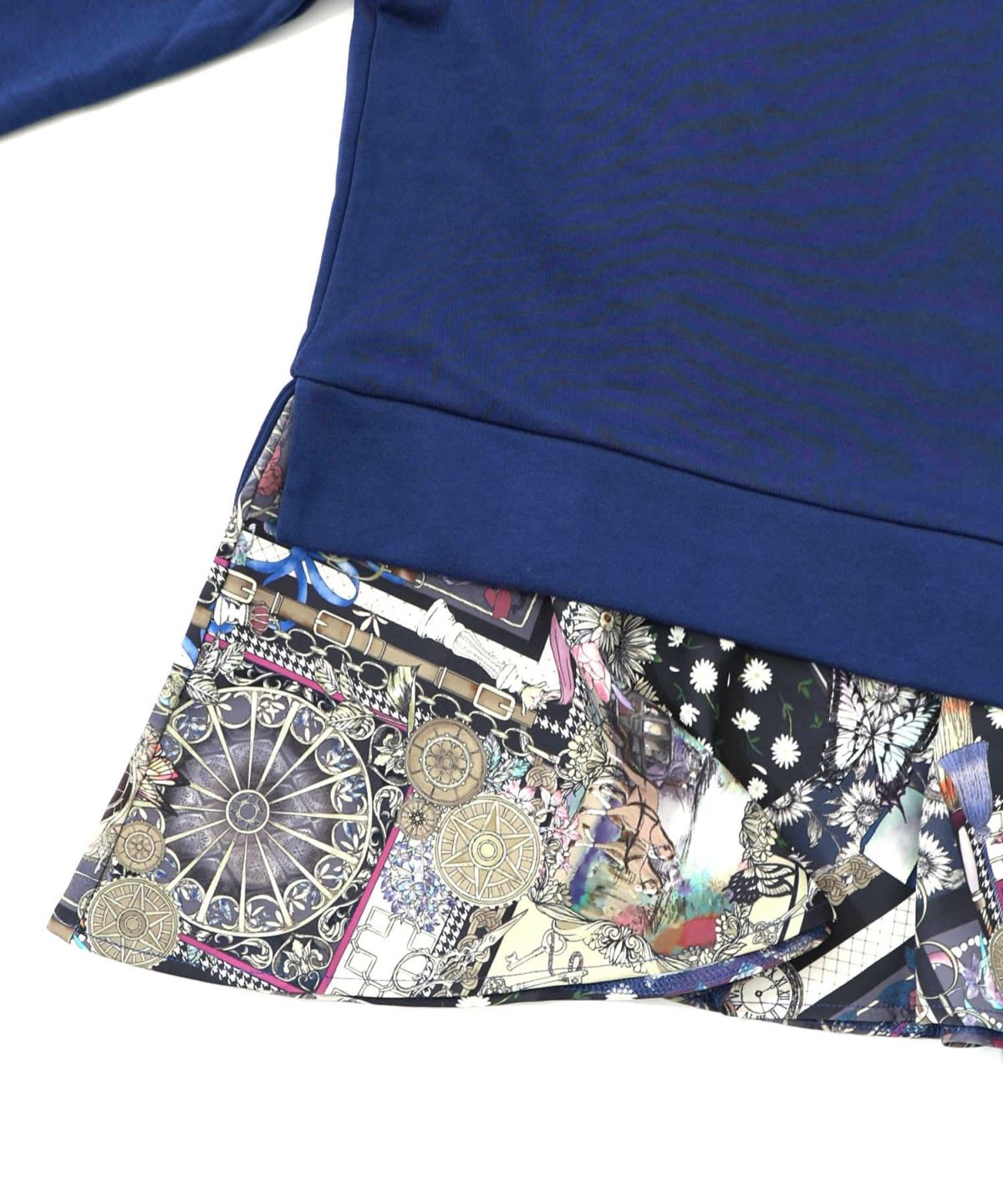 異素材ミックス裏毛アシメプルオーバー-16