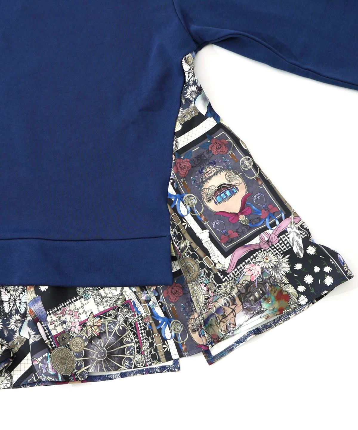 異素材ミックス裏毛アシメプルオーバー-17