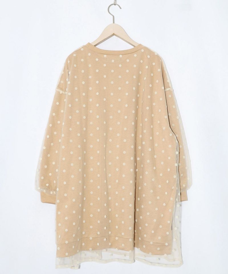 星×タロットコラージュ柄ドットチュールプルオーバー-9
