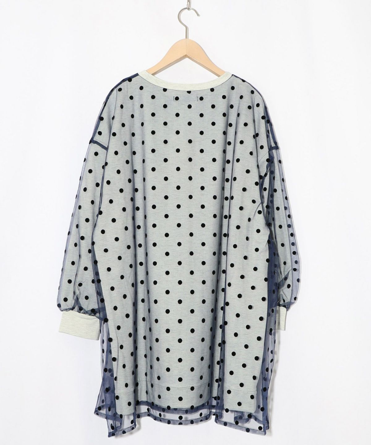 星×タロットコラージュ柄ドットチュールプルオーバー-15