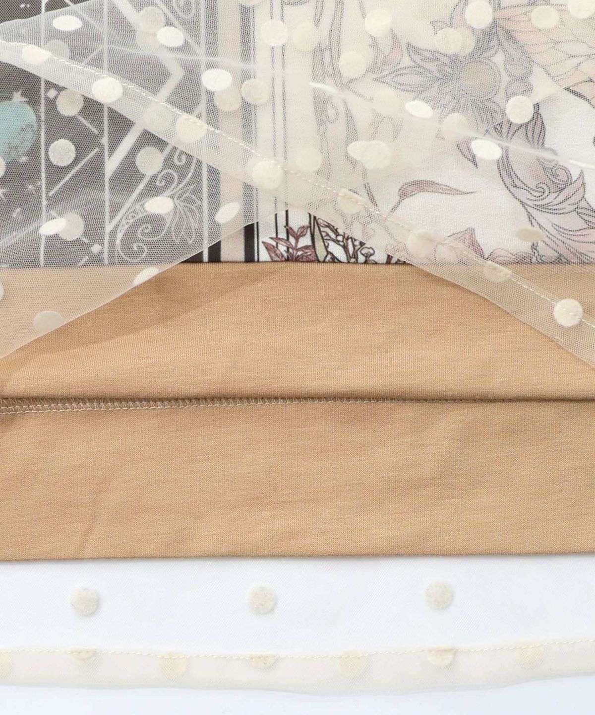 星×タロットコラージュ柄ドットチュールプルオーバー-20