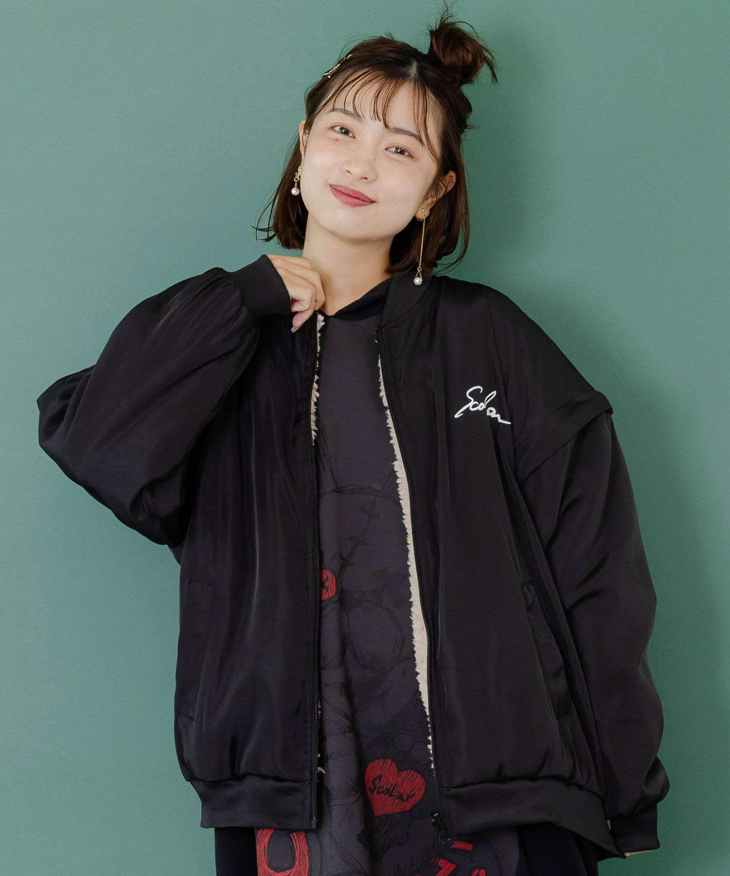 天の川スカラーちゃん柄orボア 4WAYブルゾン-2