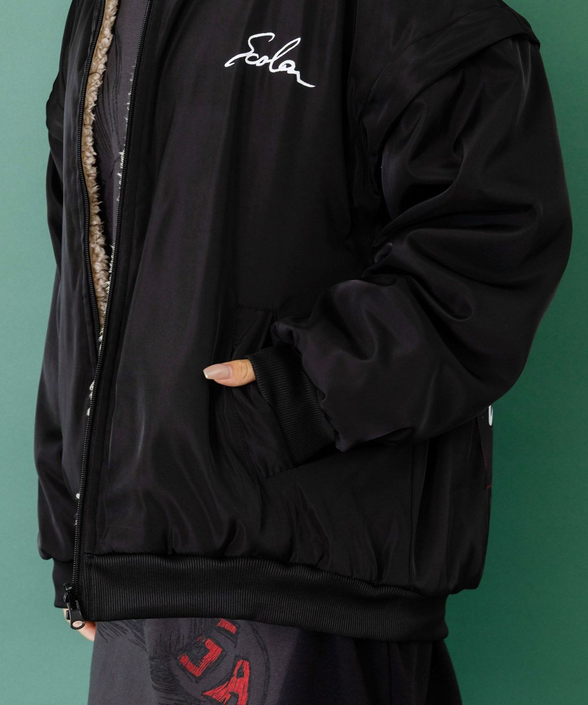 天の川スカラーちゃん柄orボア 4WAYブルゾン-7