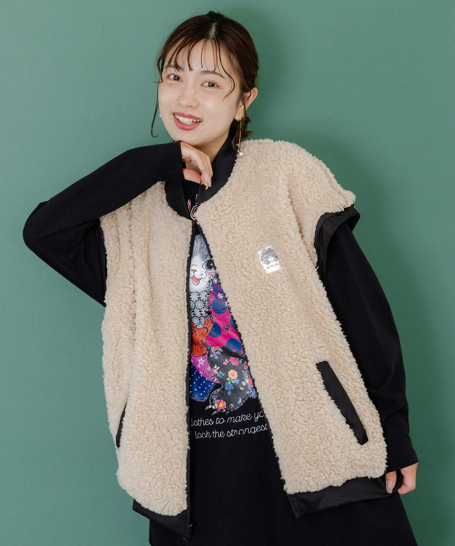 天の川スカラーちゃん柄orボア 4WAYブルゾン-9