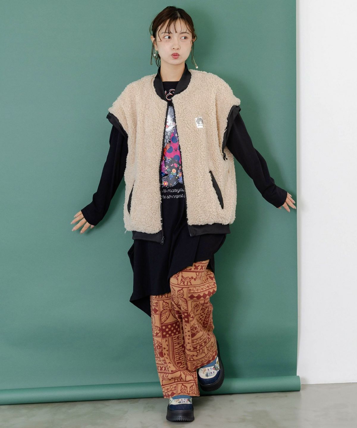 天の川スカラーちゃん柄orボア 4WAYブルゾン-10