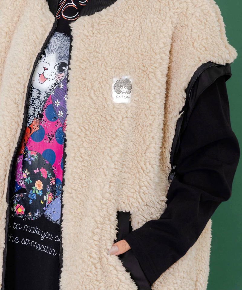 天の川スカラーちゃん柄orボア 4WAYブルゾン-14