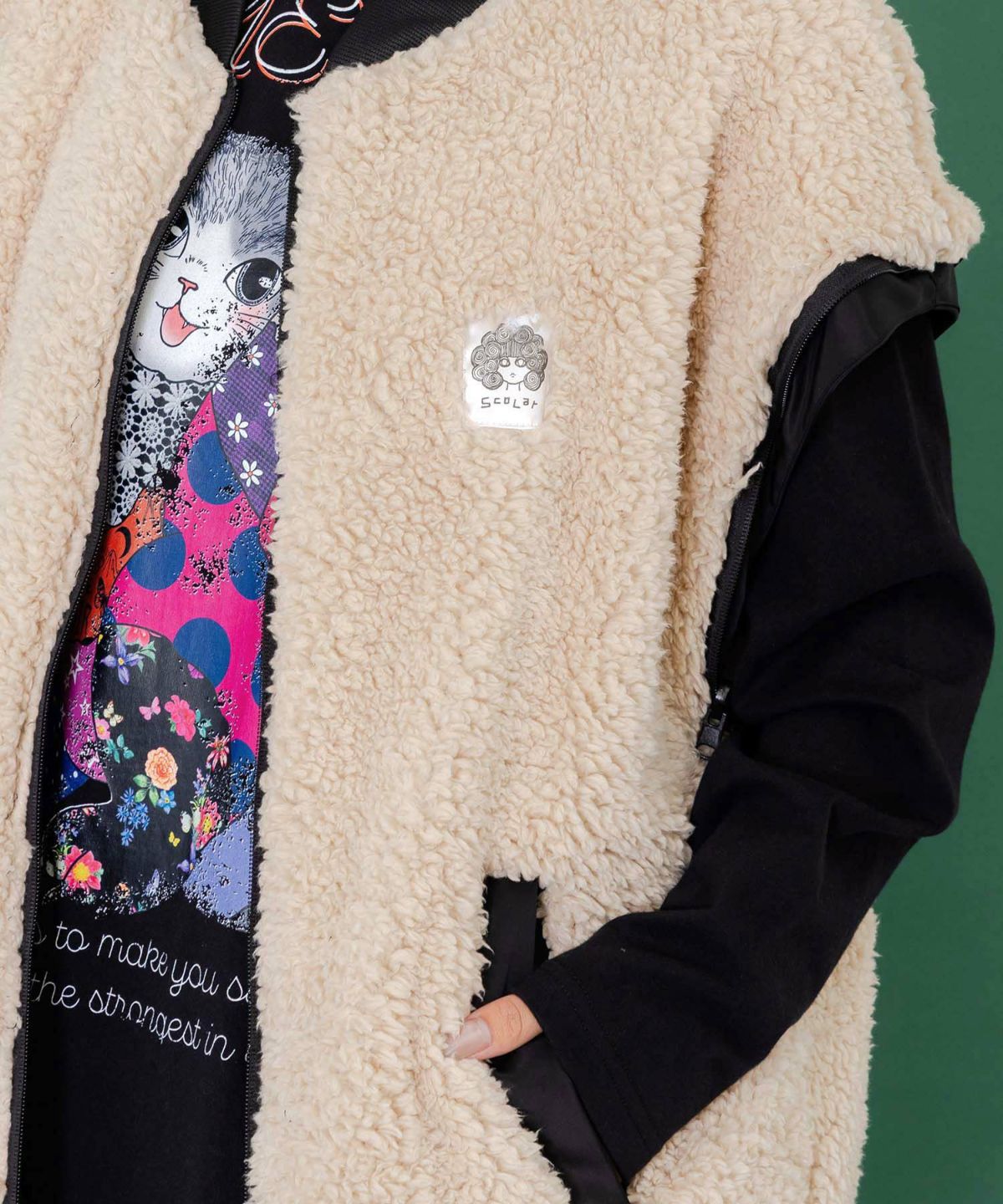 天の川スカラーちゃん柄orボア 4WAYブルゾン-14