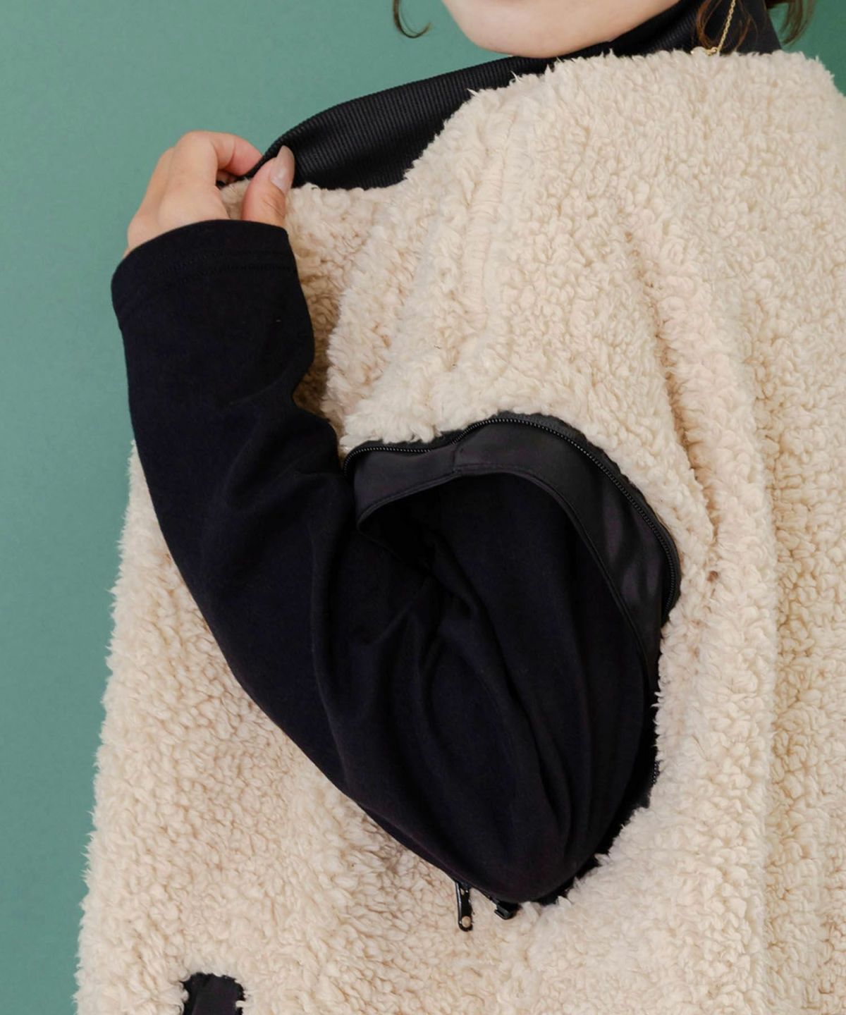 天の川スカラーちゃん柄orボア 4WAYブルゾン-15