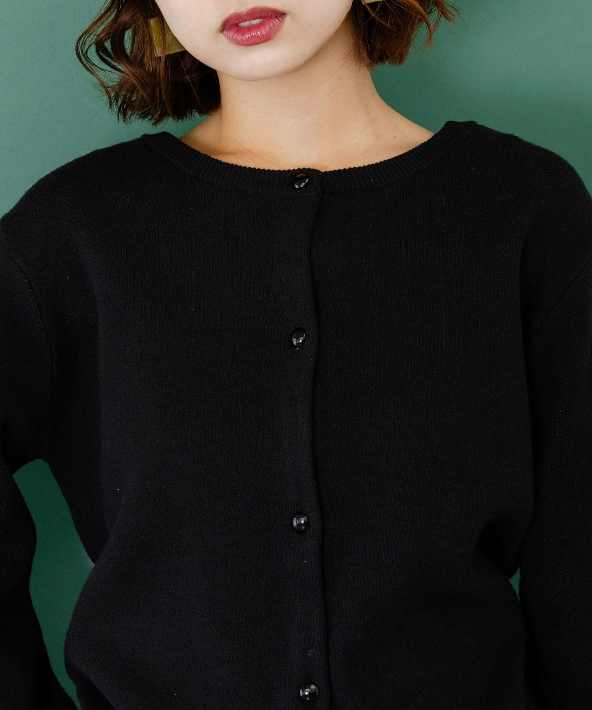 ひょっこり黒ネコ×フリル付き 4WAYプルオーバー-6