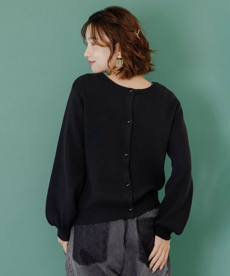 ひょっこり黒ネコ×フリル付き 4WAYプルオーバー-14