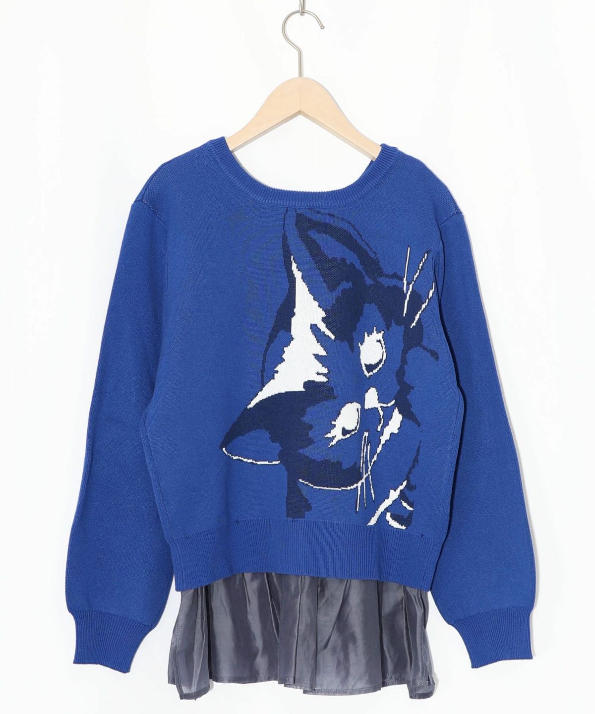 ひょっこり黒ネコ×フリル付き 4WAYプルオーバー-23