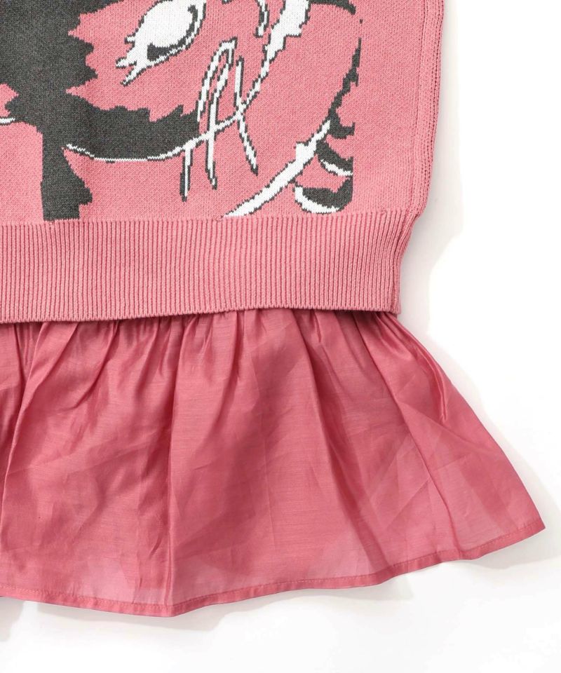 ひょっこり黒ネコ×フリル付き 4WAYプルオーバー-29